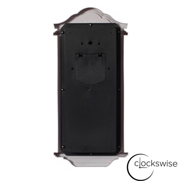 Clockswise Vintage Grandfather Brown Wood Plastic Pendulum Wall Clock