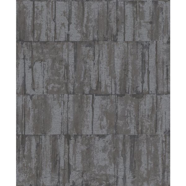 Advantage Buck 20.9-in W x 33-ft L Charcoal Abstract Industrial Design Unpasted 3D Wallpaper - Covers 57.5 ft²