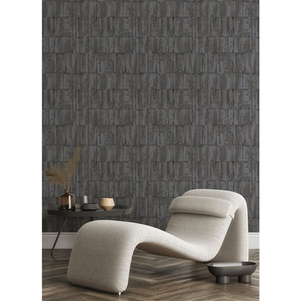 Advantage Buck 20.9-in W x 33-ft L Charcoal Abstract Industrial Design Unpasted 3D Wallpaper - Covers 57.5 ft²