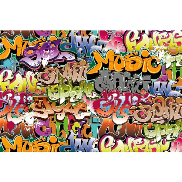 Dimex Graffiti Art Unpasted Mural - 12-ft 3-in W x 8-ft 2-in H