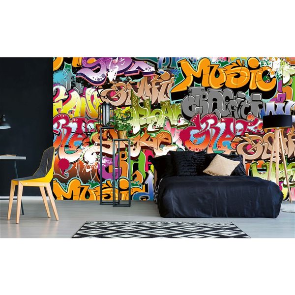 Dimex Graffiti Art Unpasted Mural - 12-ft 3-in W x 8-ft 2-in H