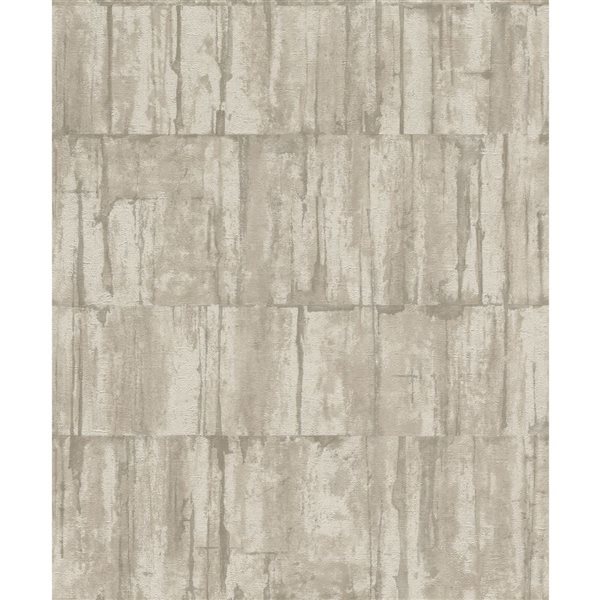 Advantage Buck 20.9-in W x 33-ft L Taupe Abstract Industrial Design Unpasted 3D Wallpaper - Covers 57.5 ft²