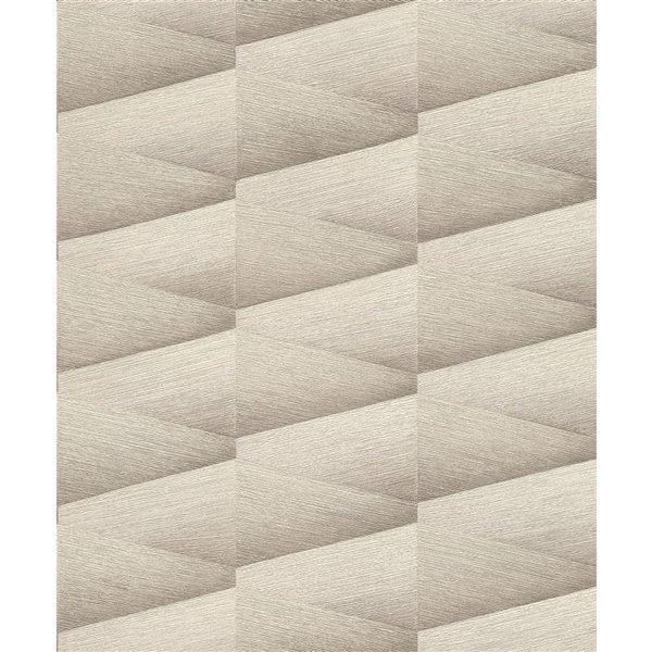 Advantage Shae 20.9-in W x 33-ft L Grey Triangle Unpasted 3D Wallpaper - Covers 57.5 ft²