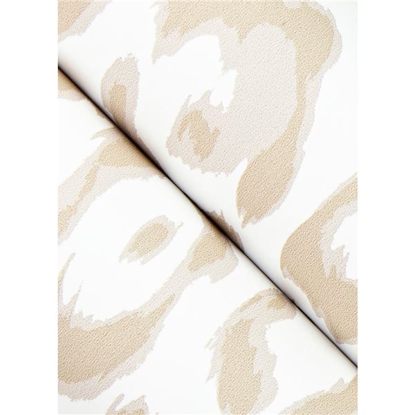 NuWallpaper Marlowe 20.5-in W x 18-ft L Taupe Leopard Pattern Peel and Stick Wallpaper - Covers 30.75 ft²