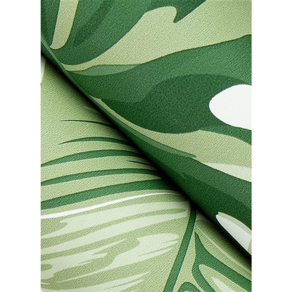 NuWallpaper Palmero 20.5-in W x 18-ft L Green Leaf Pattern Peel and Stick Wallpaper - Covers 30.75 ft²