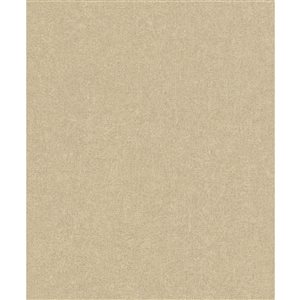 Papier peint 3D non encollé Dale Advantage 20,9 po l. x 33 pi L. texture béton doré/taupe, couvre 57,5 pi²