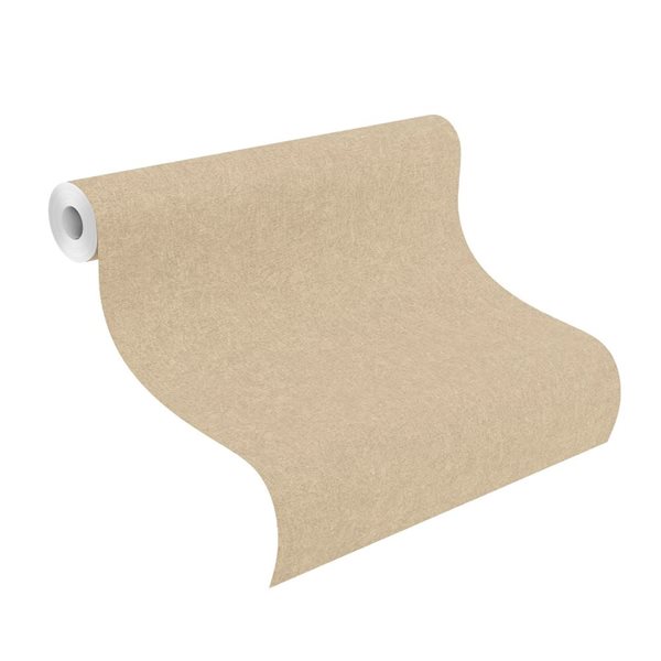 Papier peint 3D non encollé Dale Advantage 20,9 po l. x 33 pi L. texture béton doré/taupe, couvre 57,5 pi²