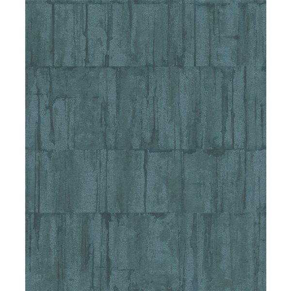 Advantage Buck 20.9-in W x 33-ft L Teal Abstract Industrial Design Unpasted 3D Wallpaper - Covers 57.5 ft²