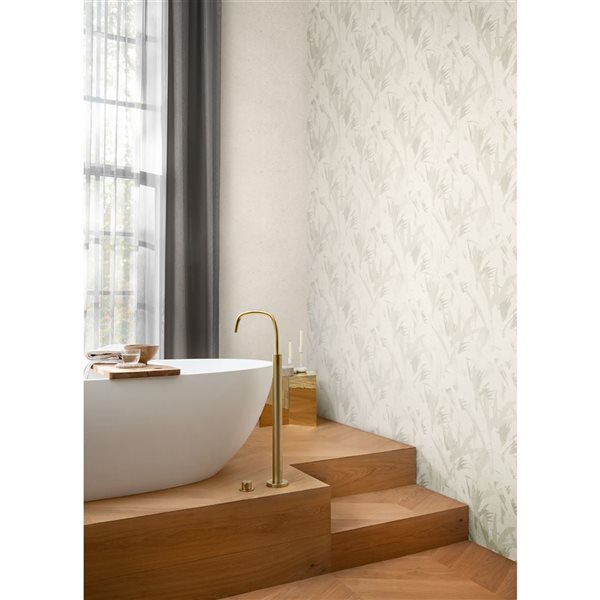 Advantage Chet 20.9-in W x 33-ft L Sage Abstract Botanic Wallpaper Unpasted 3D Wallpaper - Covers 57.5 ft²