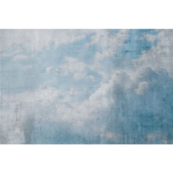 Dimex Blue Clouds Abstract Unpasted Mural - 12-ft 3-in W x 8-ft 2-in H