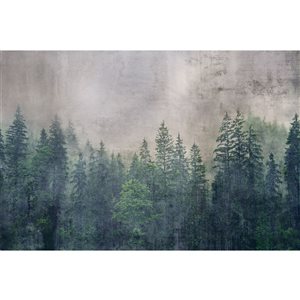 Dimex Forest Abstract Unpasted Mural - 12-ft 3-in W x 8-ft 2-in H