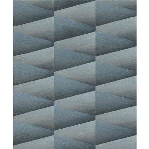 Advantage Shae 20.9-in W x 33-ft L Blue Triangle Unpasted 3D Wallpaper - Covers 57.5 ft²