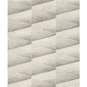 Papier peint 3D non encollé Shae Advantage 20,9 po l. x 33 pi L. triangle gris pâle, couvre 57,5 pi²