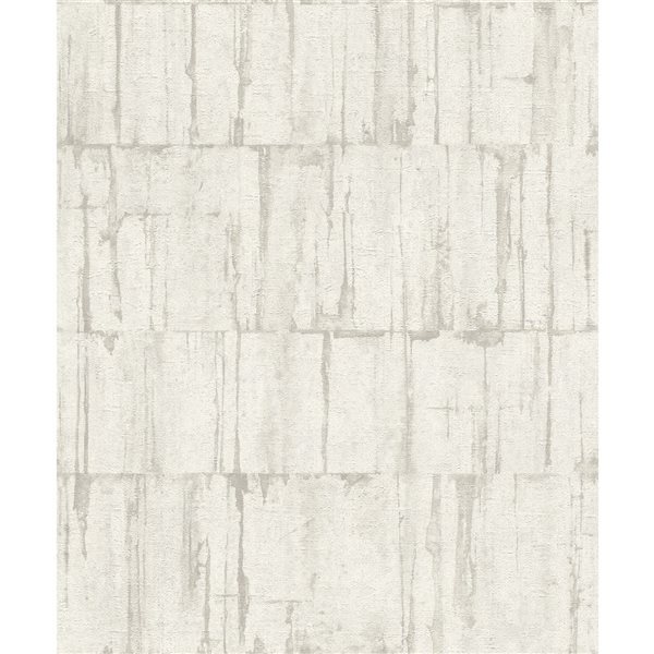 Advantage Buck 20.9-in W x 33-ft L Off-White/Grey Abstract Industrial Design Unpasted 3D Wallpaper - Covers 57.5 ft²