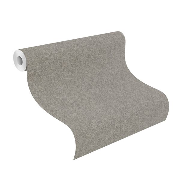 Papier peint 3D non encollé Dale Advantage 20,9 po l. x 33 pi L. texture béton gris foncé, couvre 57,5 pi²