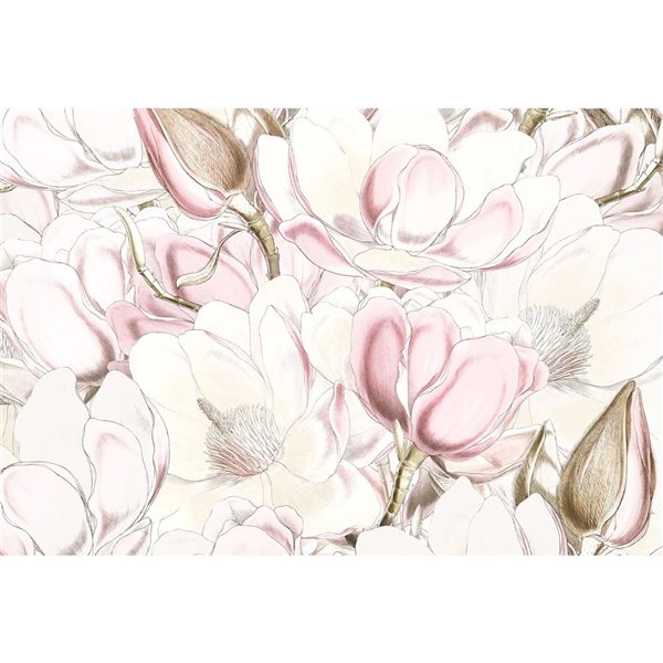 Komar Petals Mural 12-ft 1-in x 8-ft 2-in