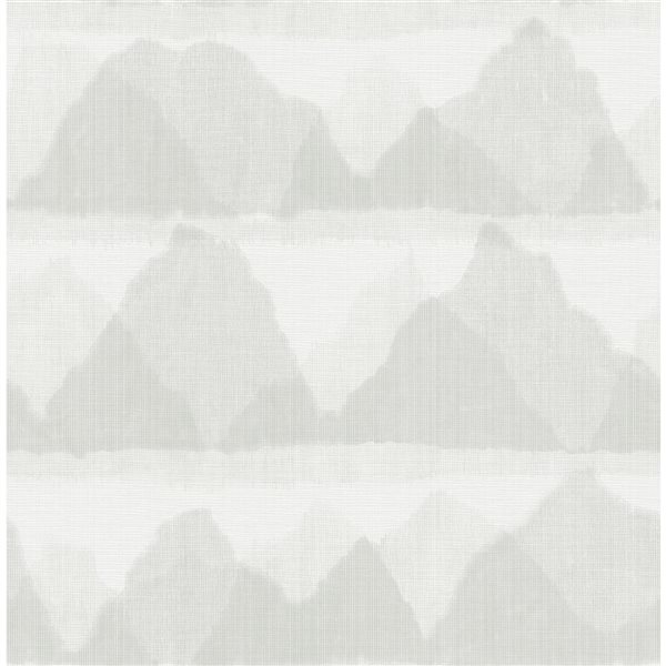 NuWallpaper 20.5-in W x 18-ft L Grey Mountain Peak Peel and Stick String Wallpaper - Covers 30.75 ft²