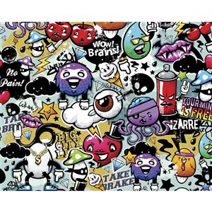 ohpopsi Graffiti Monster Mural 9-ft 10-in x 7-ft 10-in