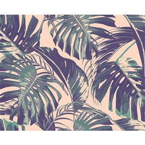 ohpopsi Palm Leaves Mural 9-ft 10-in x 7-ft 10-in