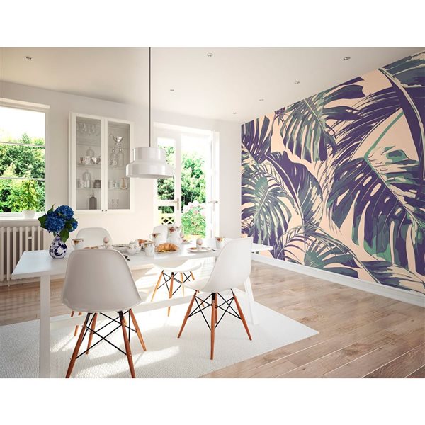 ohpopsi Palm Leaves Mural 9-ft 10-in x 7-ft 10-in