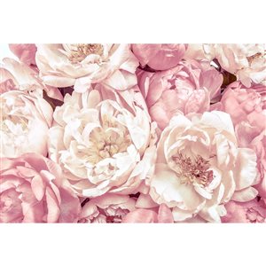 Komar Peonies Mural 12-ft 1-in x 8-ft 2-in