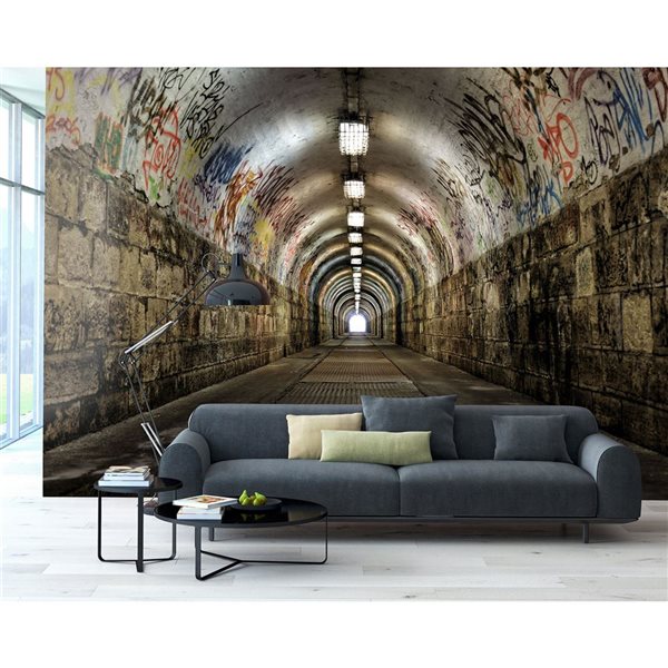 Wall Rogues Graffiti Tunnel Mural 9-ft 10-in x 7-ft 10-in