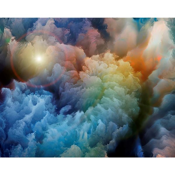 ohpopsi Moody Clouds Mural 9-ft 10-in x 7-ft 10-in