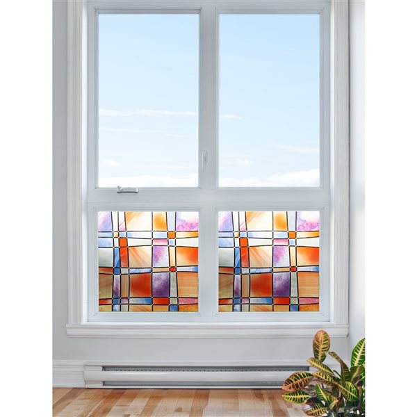 Fablon Barcelona  Adhesive Window Film 78-3/4 x 26-1/2-in - Set of 2