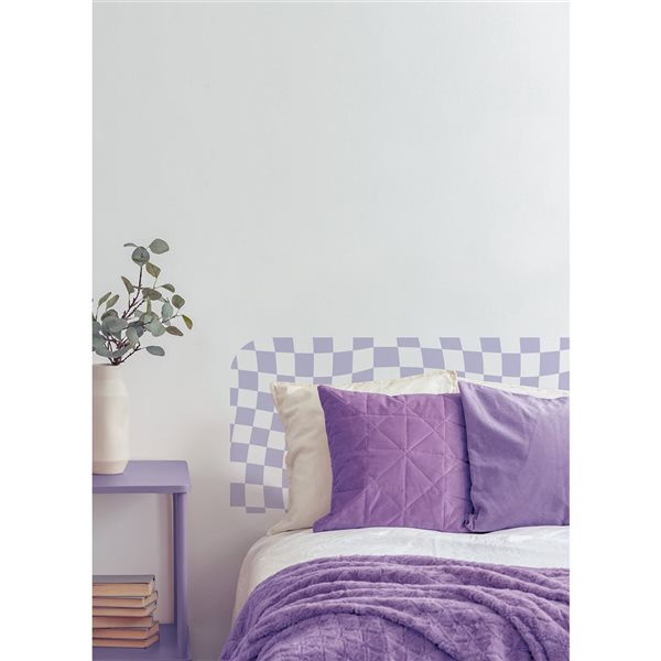 WallPops Groovy Checker Headboard Wall Decal 23-in x 63-in