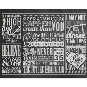 ohpopsi Chalk Quotes Mural 9-ft 10-in x 7-ft 10-in