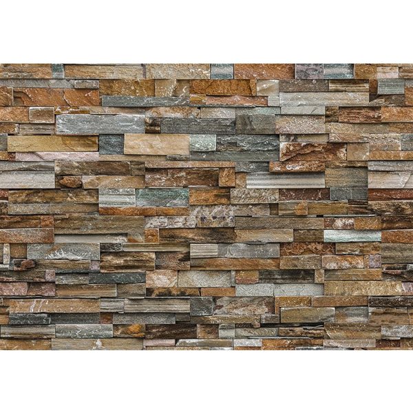 Wizard & Genius Colorful Stone Mural 12-ft x 8-ft 4-in