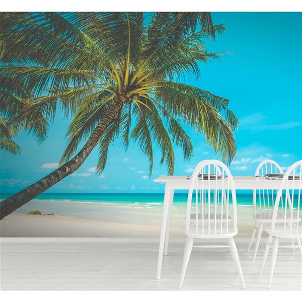 Wall Rogues Paradise Beach Mural 9-ft 10-in x 7-ft 10-in