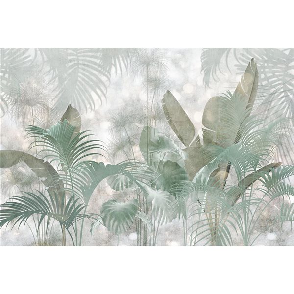 Komar Paillettes Tropicales Mural 12-ft 1-in x 8-ft 2-in