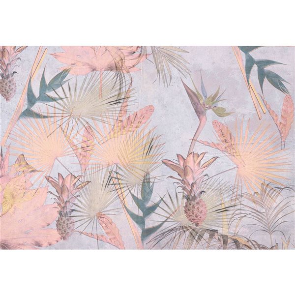 Komar Tropical Concrete Mural 12-ft 1-in x 8-ft 4-in