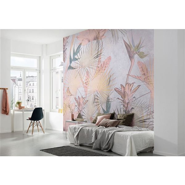 Komar Tropical Concrete Mural 12-ft 1-in x 8-ft 4-in