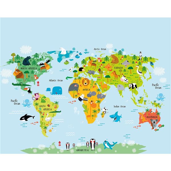 ohpopsi The Whole Wide World Mural 9-ft 10-in x 7-ft 10-in