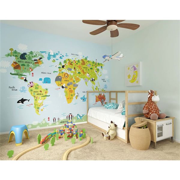 ohpopsi The Whole Wide World Mural 9-ft 10-in x 7-ft 10-in