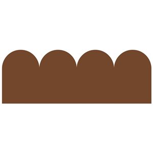 Décalque mural Terracotta de WallPops pour tête de lit à festons 24 po x 65 po