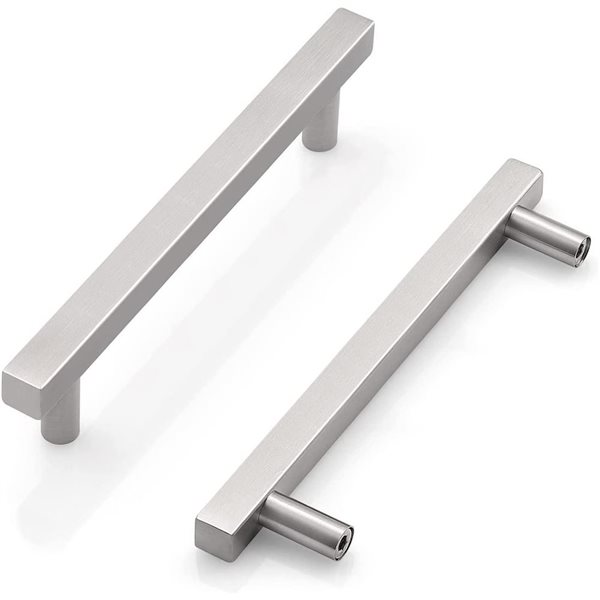 Rectangular Tube Handle Plumbing N Parts 6.3-in W Brushed Nickel Stainless Steel Rectangle ...