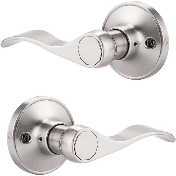 Plumbing N Parts 4.72-in W Brushed Nickel Curved Design Interior Door ...