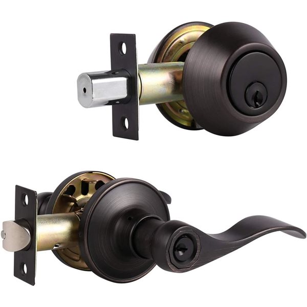 Plumbing N Parts 5-in W Oil-Rubbed Bronze Keyed Entry Door