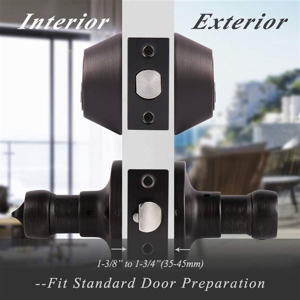 ⭐︎⭐︎＊⭐︎⭐︎ Plumbing N Parts 5-in W Oil-Rubbed Bronze Keyed Entry Door