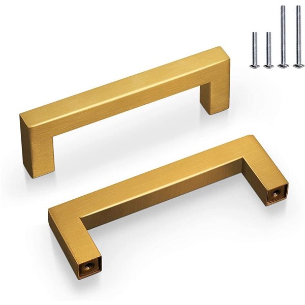 Plumbing N Parts 4.2-in W Brushed Gold Stainless Steel Rectangle Shape ...