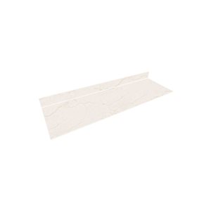 Thinscape 96 L x 25 D x 0.5-in Thick Marble-Look Gloss White Soluna Straight Acrylic Countertop