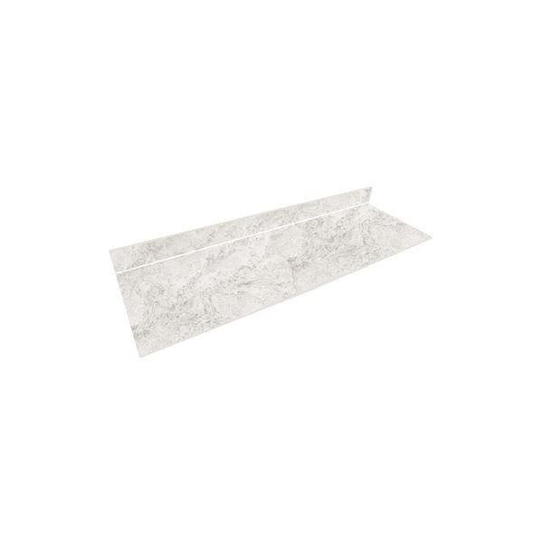 Thinscape 72 L x 25 D x 0.5-in Thick Stone-Look Matte Grey Sea Line Mist Straight Acrylic Countertop