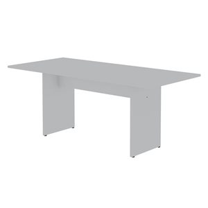 Table de salle à manger Nomad Manhattan Comfort moderne en composite blanc 32,48 l. x 67,91 po L.