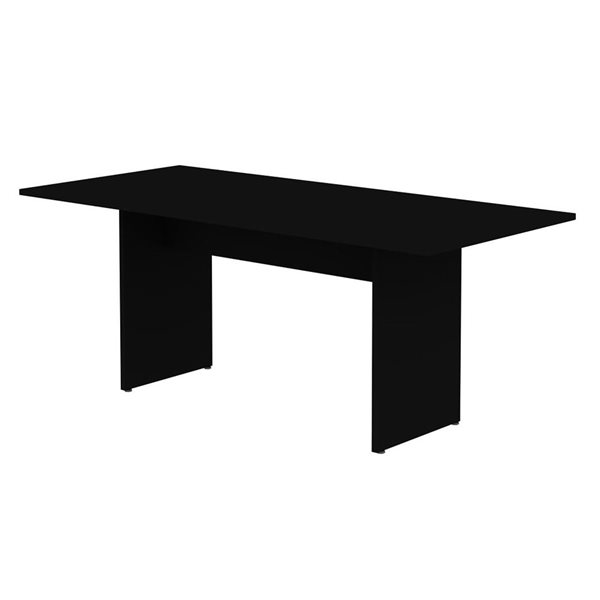 Table de salle à manger moderne Nomad Manhattan Comfort en composite noir 32,48 l. x 67,91 po L.