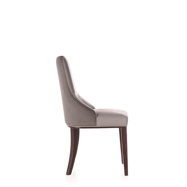 Ensemble de 8 chaises de salle à manger Shubert Manhattan Comfort moderne en similicuir et velours gris