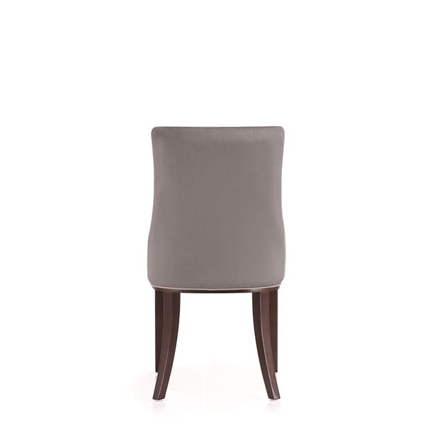 Ensemble de 8 chaises de salle à manger Shubert Manhattan Comfort moderne en similicuir et velours gris