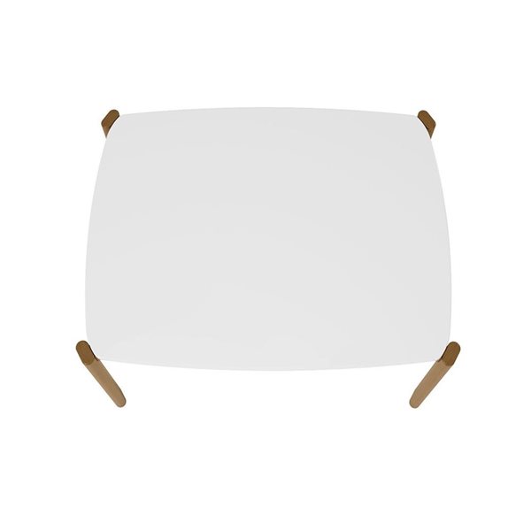 Manhattan Comfort Gales 35.43 W x 47.24-in L Matte White/Brown 5-Piece Transitional Dining Set